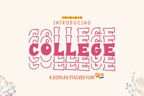 Stacked College Font Dm Letter Studio 