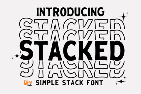 Stacked Font Font Dm Letter Studio 