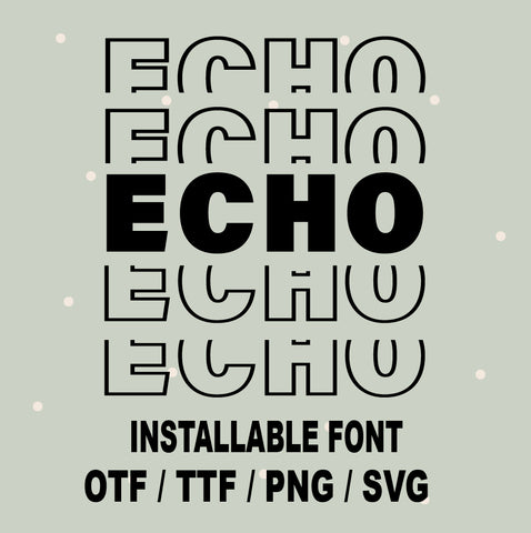 Stacked Font TTF, Mirror Letters Svg, Echo Font svg, Stacking Alphabet Png, Installable Font, Sports Font OTF, Cricut Font, Procreate Fonts SVG Sassy Vector Girl 