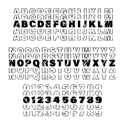 Stacked Font TTF, Mirror Letters Svg, Echo Font svg, Stacking Alphabet ...