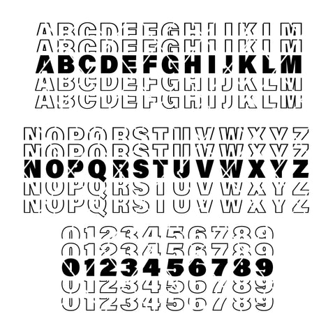 Stacked Font TTF, Mirror Letters Svg, Echo Font svg, Stacking Alphabet Png, Installable Font, Sports Font OTF, Cricut Font, Procreate Fonts SVG Sassy Vector Girl 