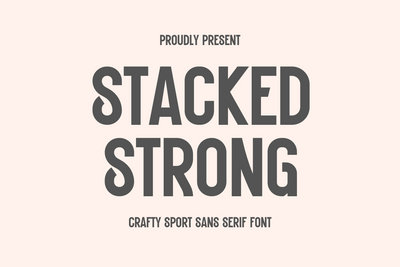 Stacked Strong - Varsity Font Font Masyafi Studio 