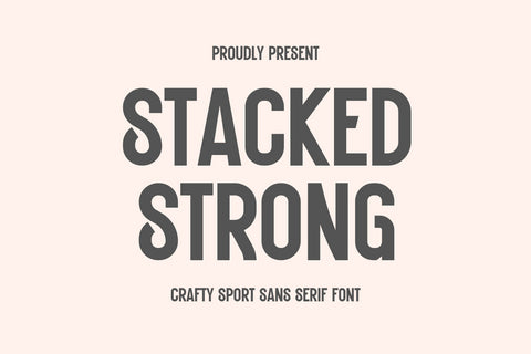 Stacked Strong - Varsity Font Font Masyafi Studio 