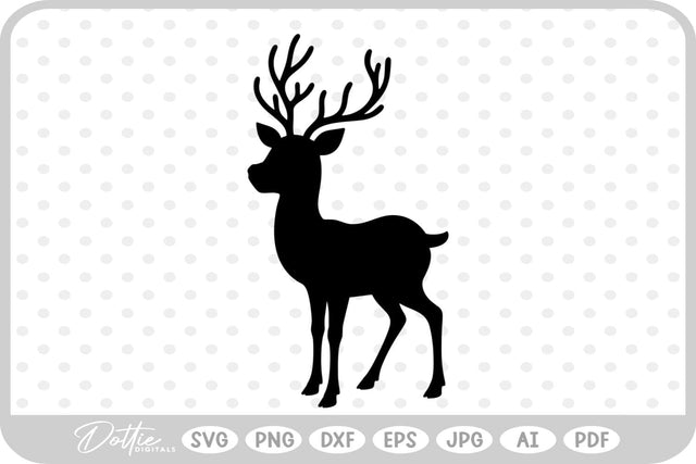Stag Deer Reindeer SVG DottieDigitals 