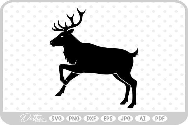 Stag Deer Reindeer SVG DottieDigitals 