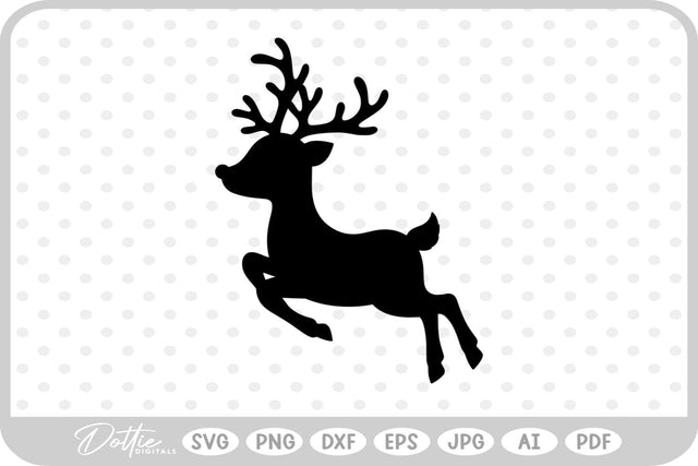 Stag Deer Reindeer SVG DottieDigitals 