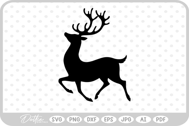 Stag Deer Reindeer SVG DottieDigitals 