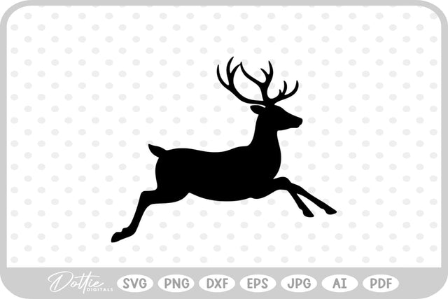 Stag Deer Reindeer SVG DottieDigitals 