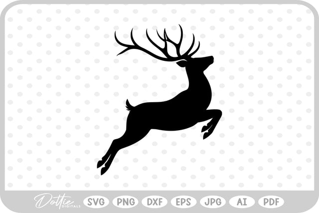 Stag Deer Reindeer SVG DottieDigitals 