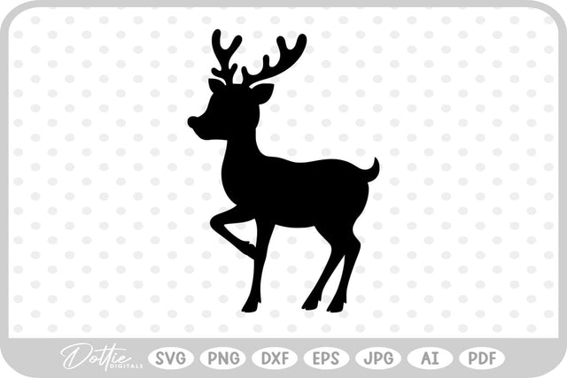 Stag Deer Reindeer SVG DottieDigitals 