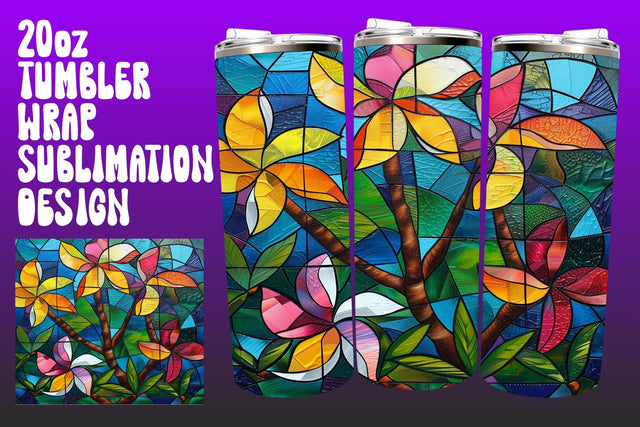 Stained Glass 3D Tree Wrap PNG Sublimation afrosvg 