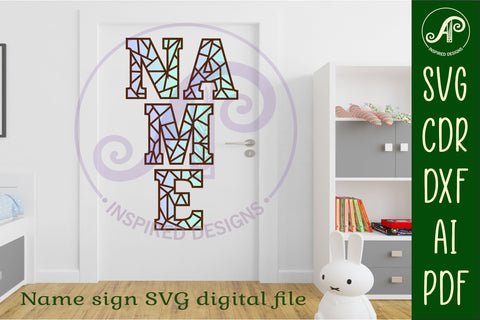 Stained glass alphabet set. 2 layer letters. 54 letters SVG APInspireddesigns 