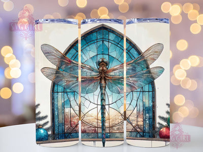Stained Glass Dragonfly Sublimation Design, Dragonfly PNG, Sublimation PNG, Digital Download Sublimation SvggirlplusArt 