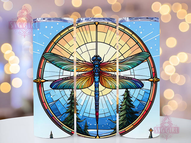 Stained Glass Dragonfly Sublimation Design, Dragonfly PNG, Sublimation PNG, Digital Download Sublimation SvggirlplusArt 