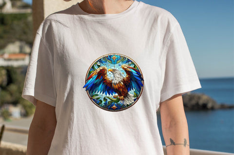 Stained Glass Eagle Clipart Sublimation Clipart Sublimation SVGArt 