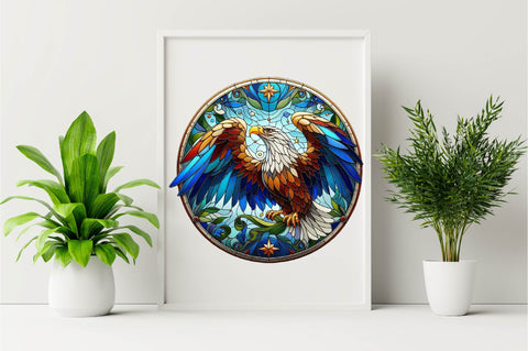 Stained Glass Eagle Clipart Sublimation Clipart Sublimation SVGArt 