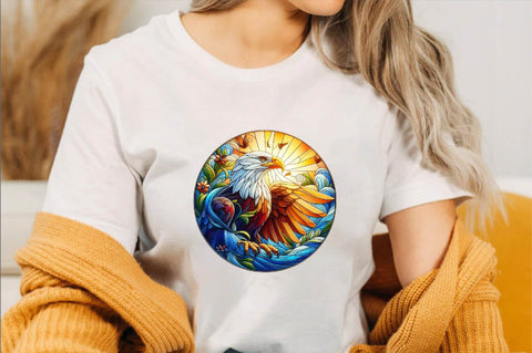Stained Glass Eagle Clipart Sublimation Clipart Sublimation SVGArt 