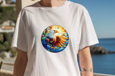 Stained Glass Eagle Clipart Sublimation Clipart Sublimation SVGArt 