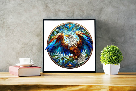 Stained Glass Eagle Clipart Sublimation Clipart Sublimation SVGArt 