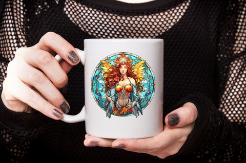 Stained Glass Fantasy Goddess Bundle Sublimation Designangry 