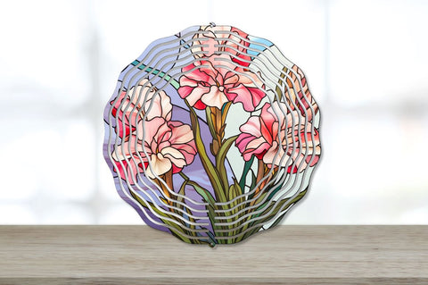 Stained Glass Gladiolus Flowers Wind Spinner Sublimationns Bundle Sublimation Regulrcrative 