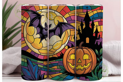 Stained Glass Halloween 20oz Tumbler Sublimation PixelChick 