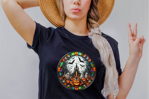 Stained Glass Halloween Art Sublimation Clipart Bundle Sublimation SVGArt 