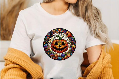 Stained Glass Halloween Art Sublimation Clipart Bundle Sublimation SVGArt 