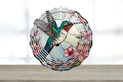 Stained Glass Hummingbird Png Wind Spinner Bundle Sublimation Regulrcrative 
