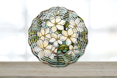 Stained Glass Jasmine Flowers Wind Spinner Bundle Sublimation Regulrcrative 