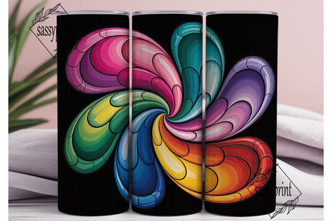 Stained Glass Mosaic 20oz Tumbler Wrap Sublimation sassyprint 
