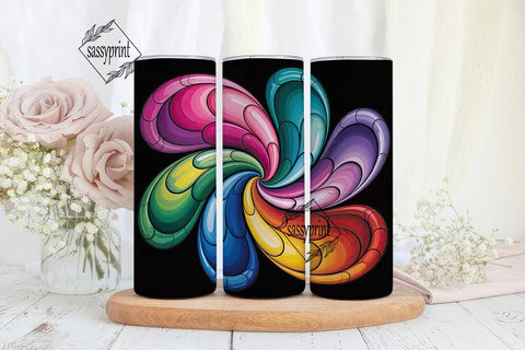 Stained Glass Mosaic 20oz Tumbler Wrap Sublimation sassyprint 