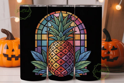 Stained Glass Pineapple 20oz Tumbler Sublimation PixelChick 