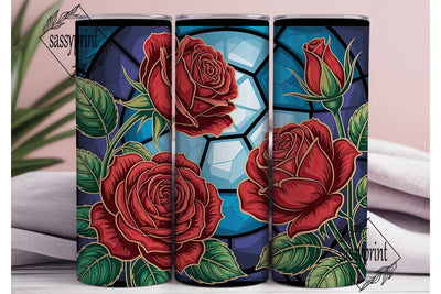 Stained Glass Rose 20oz Tumbler Wrap Sublimation sassyprint 