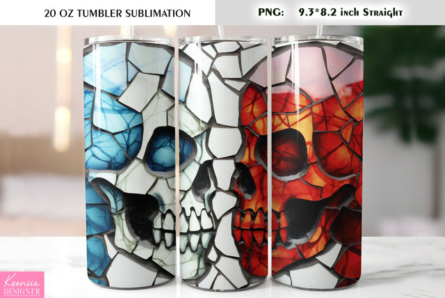 Stained Glass Valentines Day Tumbler Sublimation Sublimation Kseniia designer 