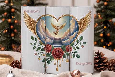 Stairway to Heaven Tumbler Wrap Sublimation DesignSVG 