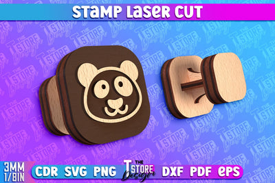 Stamp Laser Cut | Stamp Design | Laser Cutting | CNC Files SVG The T Store Design 