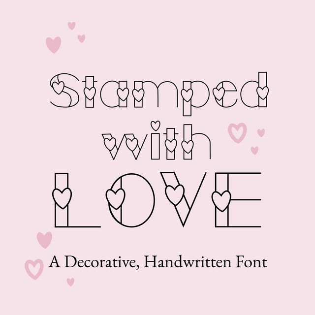 Stamped with Love Font, Valentine Font Font Crafting With Brenna 