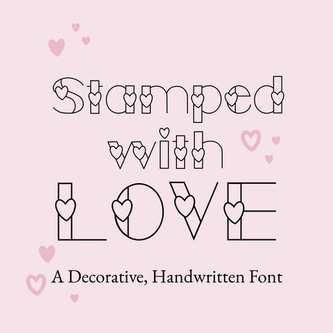 Stamped with Love Font, Valentine Font Font Crafting With Brenna 