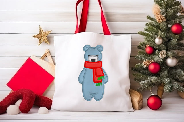 Standing Bear with Scarf Applique Embroidery Embroidery/Applique DESIGNS Risa Rocks It 