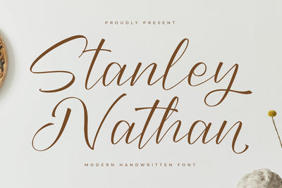Stanley Nathan - Modern Handwritten Font Font Letterena Studios 