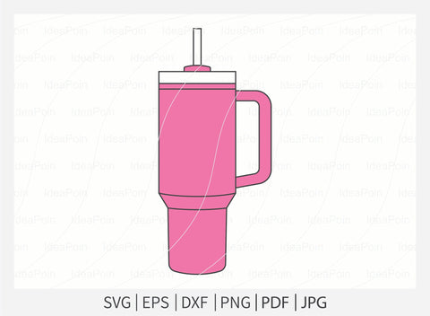 Stanley Inspired Logo and Cup, SVG/PNG/DXF, Cricut, Silhouette