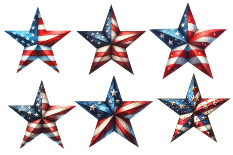 Star 4th Of July Clipart Sublimation Rupkotha 