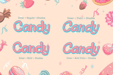 Star Candy - 3d Cute Thinny Display Font Font Mozzatype 