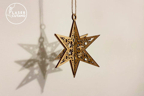 Star - Christmas Tree Decorations SVG LaserCutano 