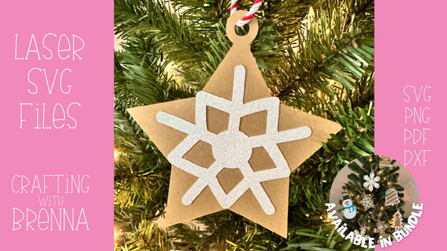 Star Cookie Ornament Laser SVG SVG Crafting With Brenna 