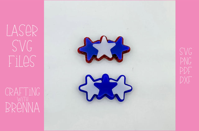 Star Hair Clip Laser SVG File SVG Crafting With Brenna 