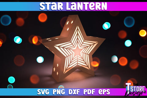 Star Lantern SVG | Paper Cut SVG | Night Light Design SVG The T Store Design 