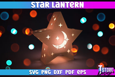 Star Lantern SVG | Paper Cut SVG | Night Light Design SVG The T Store Design 