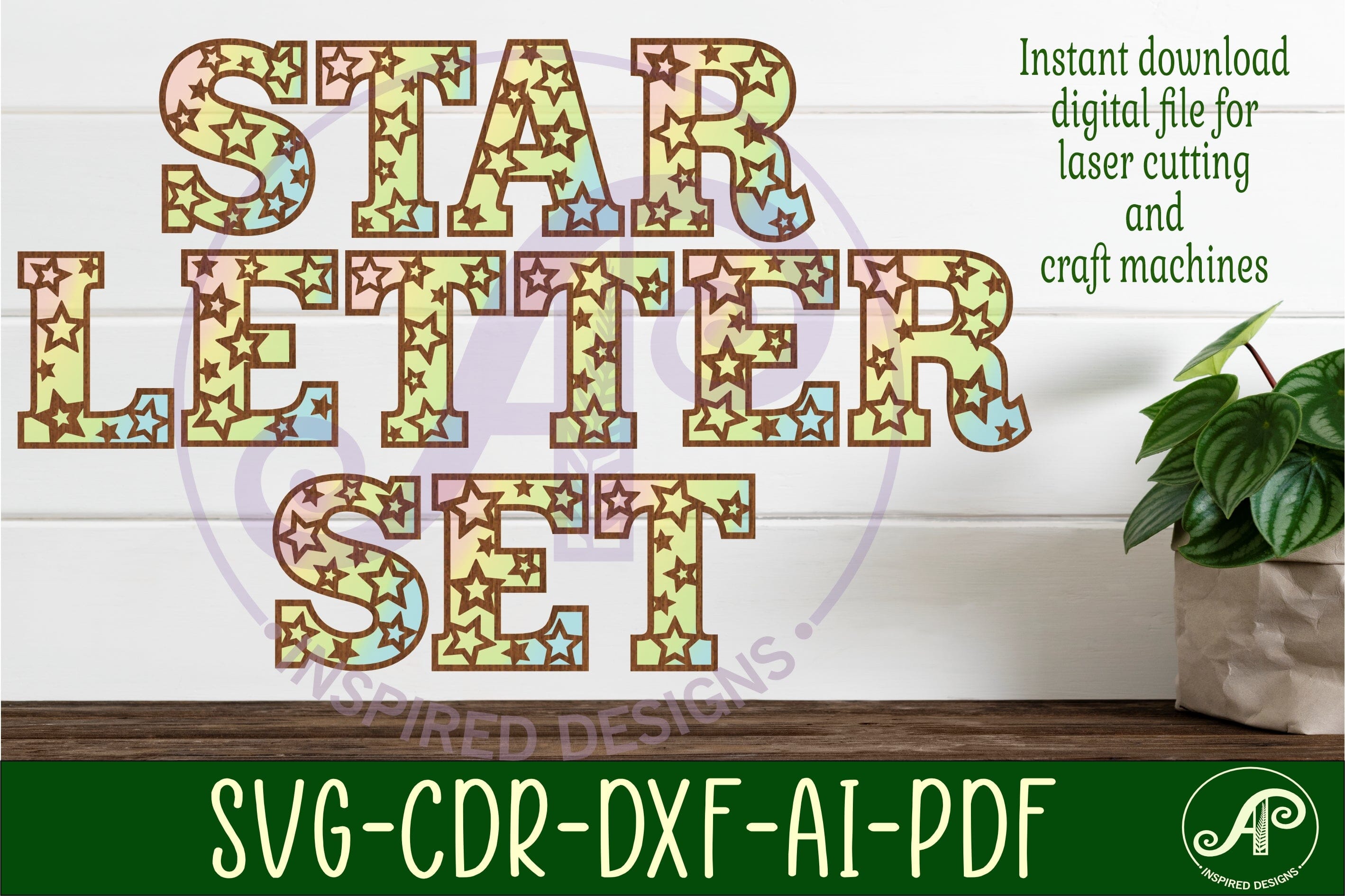 Star letters alphabet set x 41 - So Fontsy